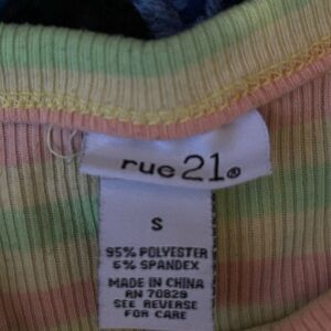 Rue21 Multicolor Pastel Striped Tee